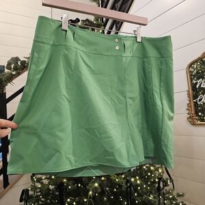 Nike Golf Dri-Fit Reversible Skirt Women’s 12 Green Plaid And Solid